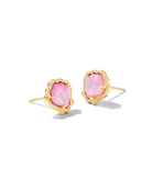 Kenda Scott BRYNNE SHELL STUD EARRINGS GOLD BLUSH IVORY MOTHER OF PEARL-Jewelry-Dear Me Southern Boutique, located in DeRidder, Louisiana