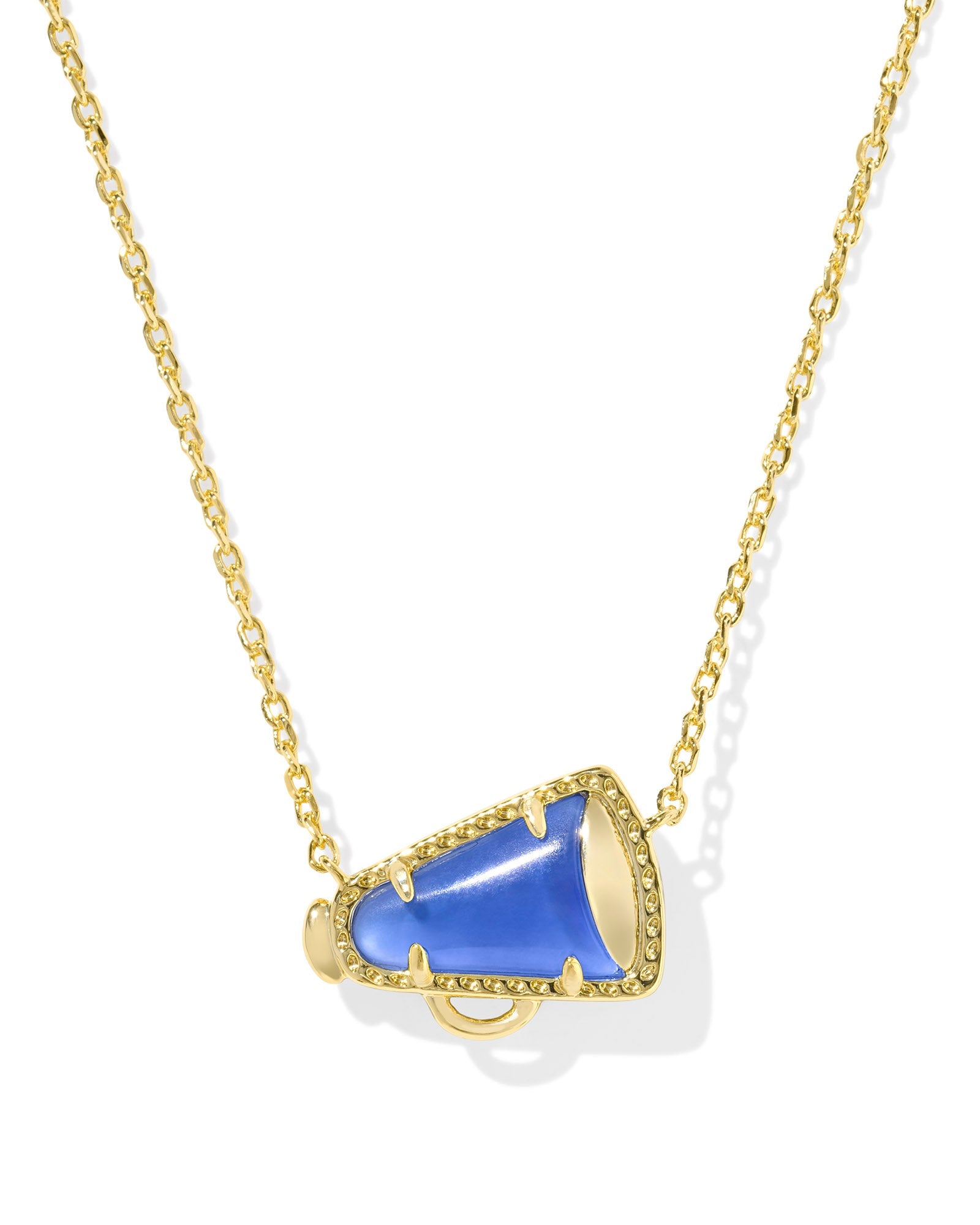 Kenda Scott CHEER SHORT PENDANT NECKLACE GOLD COBALT ILLUSION-Game Day-Dear Me Southern Boutique, located in DeRidder, Louisiana
