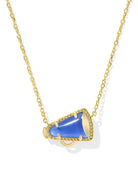 Kenda Scott CHEER SHORT PENDANT NECKLACE GOLD COBALT ILLUSION-Jewelry-Dear Me Southern Boutique, located in DeRidder, Louisiana