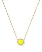 Kenda Scott TENNIS SHORT PENDANT NECKLACE GOLD-Game Day-Dear Me Southern Boutique, located in DeRidder, Louisiana