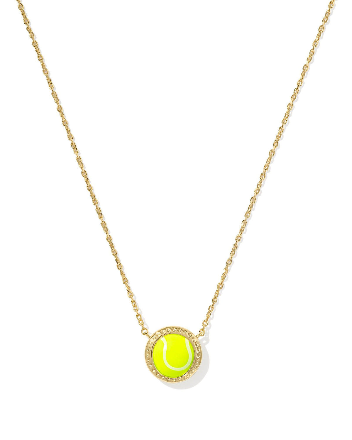Kenda Scott TENNIS SHORT PENDANT NECKLACE GOLD-Game Day-Dear Me Southern Boutique, located in DeRidder, Louisiana