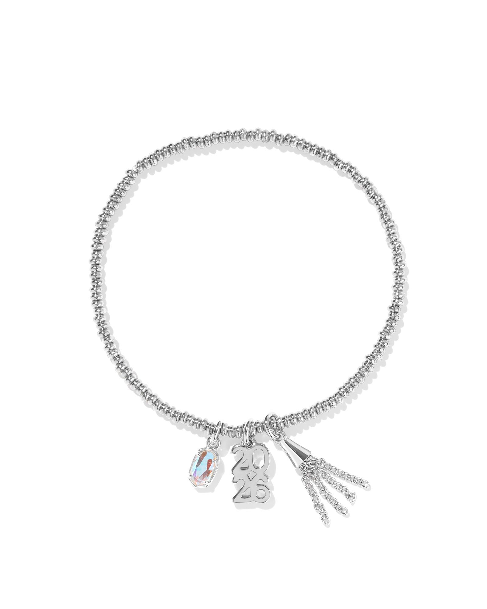 Kendra Scott 2026 GRADUATION STRETCH BRACELET -SILVER-Jewelry-Dear Me Southern Boutique, located in DeRidder, Louisiana