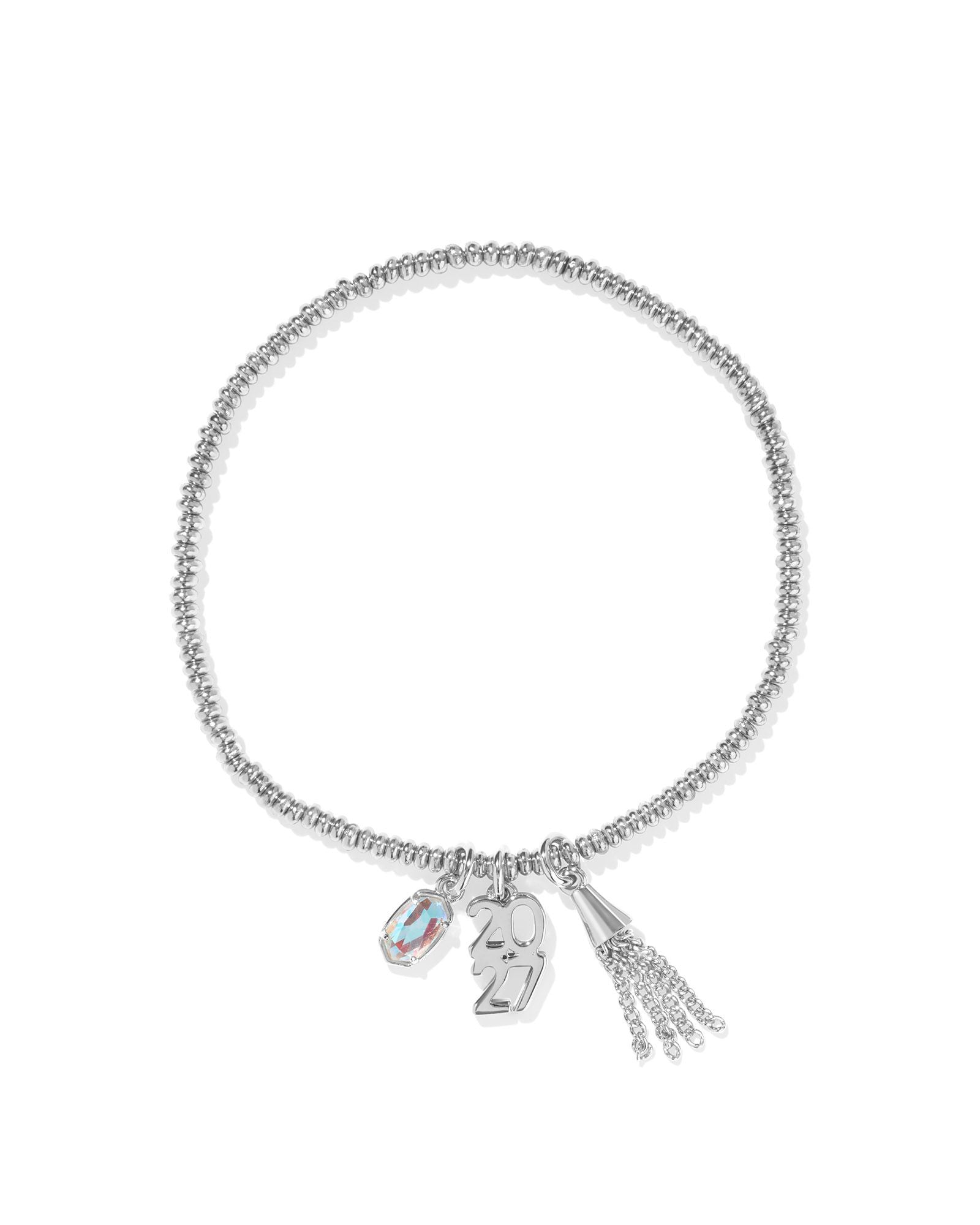 Kendra Scott 2027 GRADUATION STRETCH BRACELET -SILVER-Jewelry - Bracelets-Dear Me Southern Boutique, located in DeRidder, Louisiana