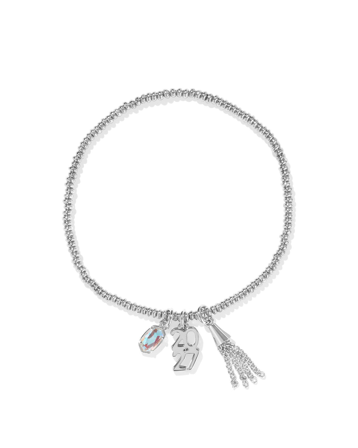 Kendra Scott 2027 GRADUATION STRETCH BRACELET -SILVER-Jewelry - Bracelets-Dear Me Southern Boutique, located in DeRidder, Louisiana