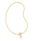 Kendra Scott CROSS LINK AND CHAIN NECKLACE - GOLD-Jewelry-Dear Me Southern Boutique, located in DeRidder, Louisiana