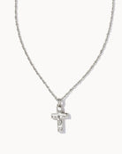 Kendra Scott CROSS PENDANT NECKLACE RHODIUM METAL-Jewelry-Dear Me Southern Boutique, located in DeRidder, Louisiana