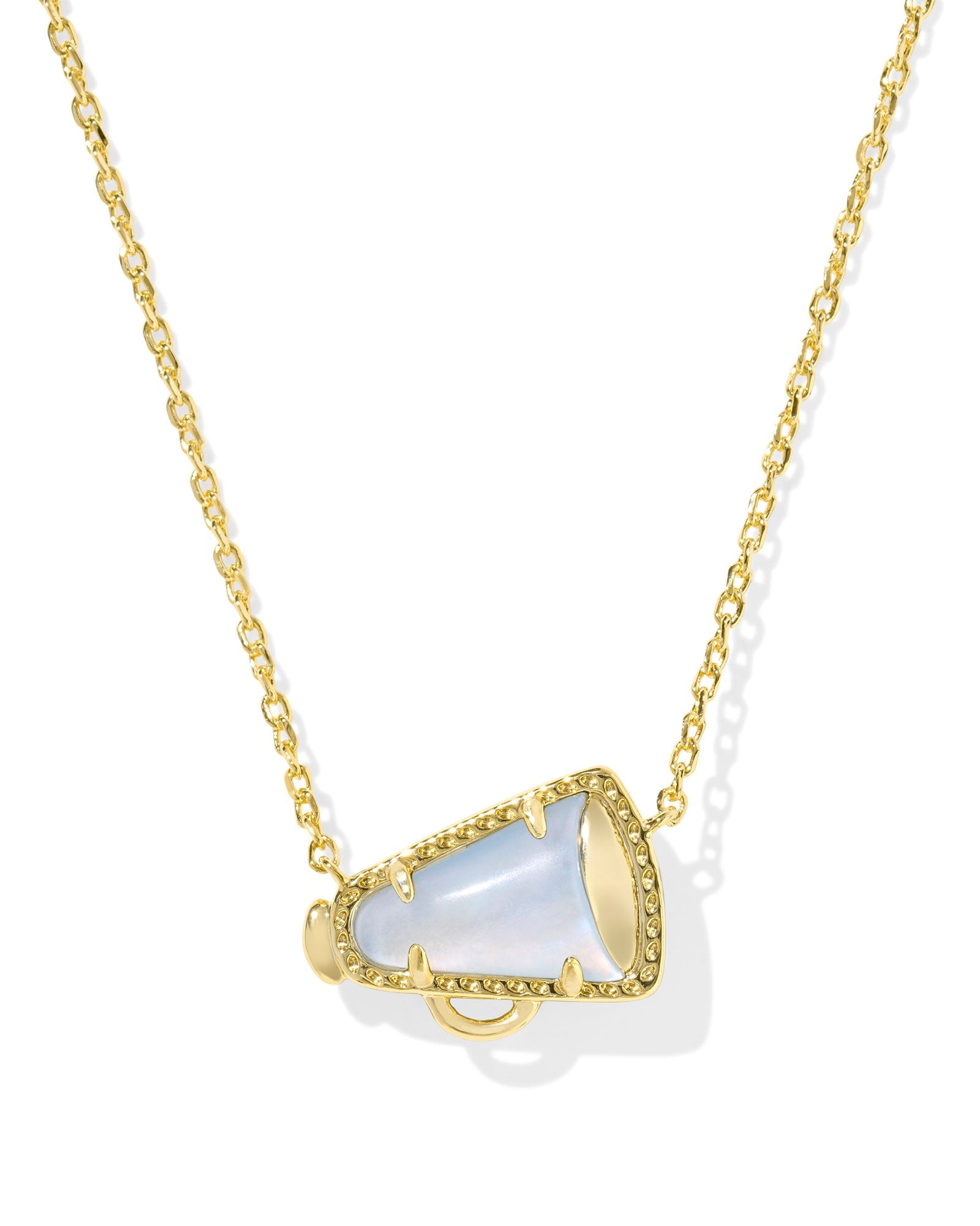 Kendra Scott Cheer Gold Short Pendant Necklace in Periwinkle Illusion-Game Day-Dear Me Southern Boutique, located in DeRidder, Louisiana