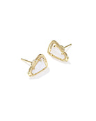 Kendra Scott Cheer Stud Earrings - Gold & White-Game Day-Dear Me Southern Boutique, located in DeRidder, Louisiana