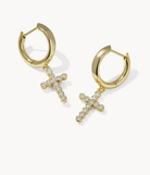 Kendra Scott Cross Huggies-Jewelry-Dear Me Southern Boutique, located in DeRidder, Louisiana