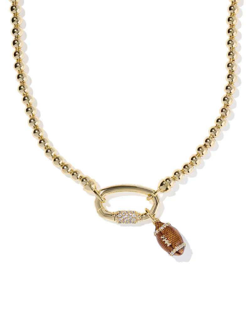Kendra Scott Football Metal Strand Necklace - Gold-Game Day-Dear Me Southern Boutique, located in DeRidder, Louisiana