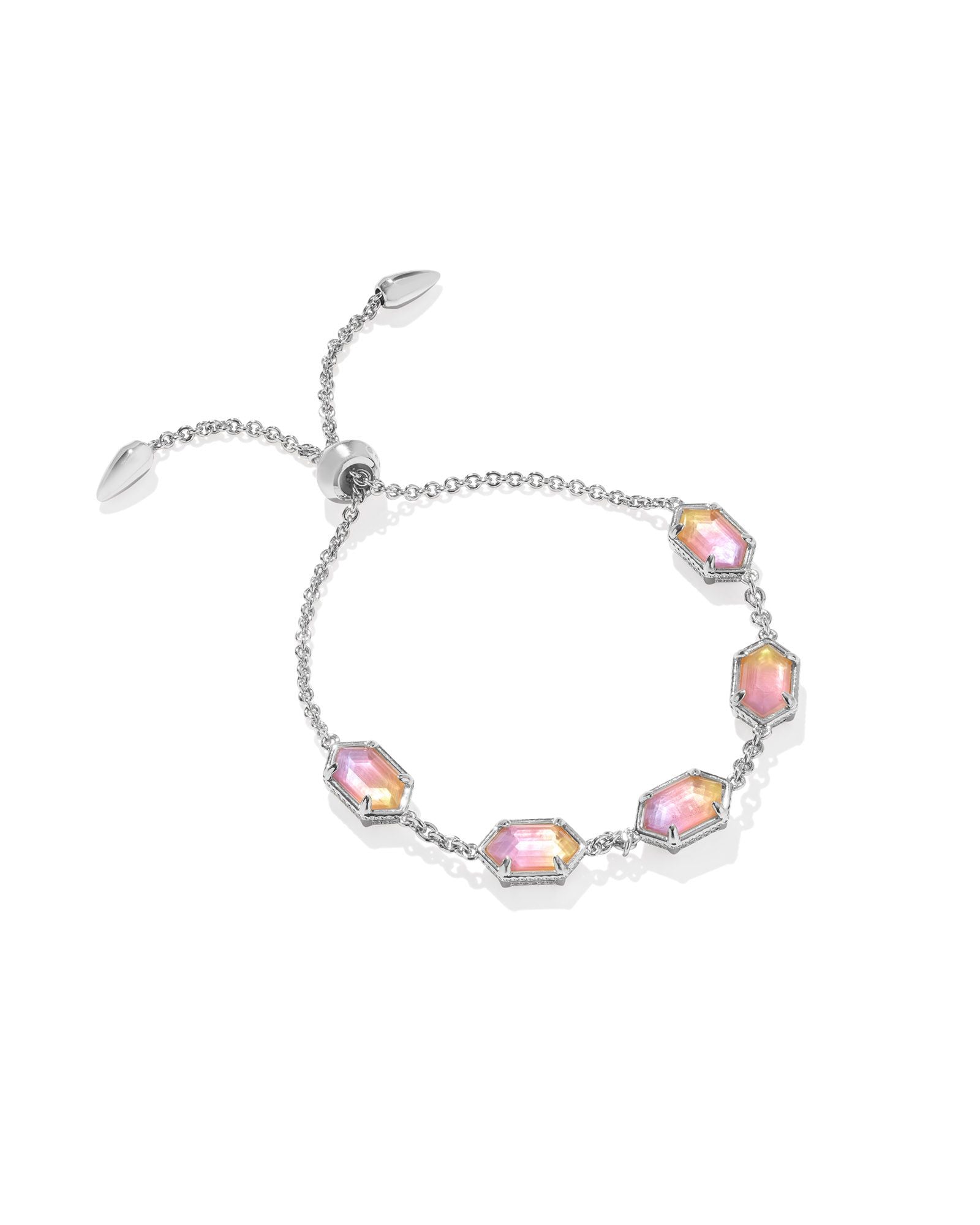 Kendra Scott HALLIE DELICATE CHAIN BRACELET SILVER SUNRISE WATERCOLOR ILLUSION-Jewelry-Dear Me Southern Boutique, located in DeRidder, Louisiana