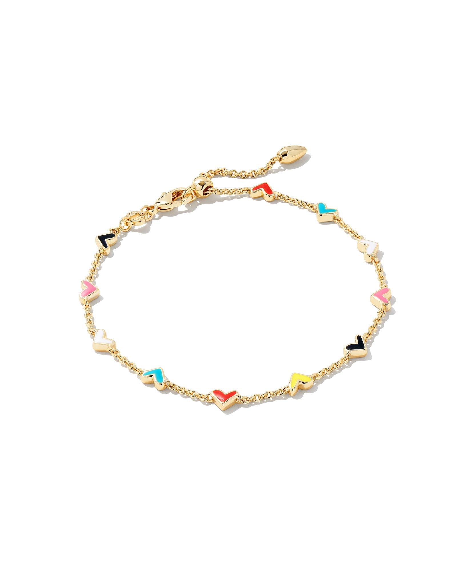 Kendra Scott HAVEN HEART DELICATE CHAIN BRACELET GOLD MULTI MIX-Jewelry-Dear Me Southern Boutique, located in DeRidder, Louisiana