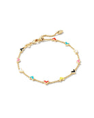 Kendra Scott HAVEN HEART DELICATE CHAIN BRACELET GOLD MULTI MIX-Jewelry-Dear Me Southern Boutique, located in DeRidder, Louisiana