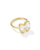 Kendra Scott Haley Ivory Bow Band Ring - Gold-Jewelry-Dear Me Southern Boutique, located in DeRidder, Louisiana