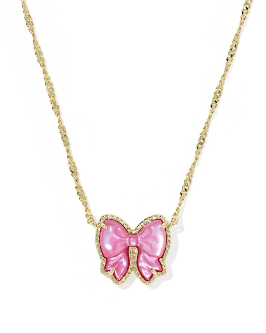 Kendra Scott Haley Rose Violet Bow Necklace-Gold-Jewelry-Dear Me Southern Boutique, located in DeRidder, Louisiana