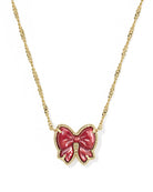 Kendra Scott Haley Scarlett Red Bow Necklace - Gold-Jewelry-Dear Me Southern Boutique, located in DeRidder, Louisiana
