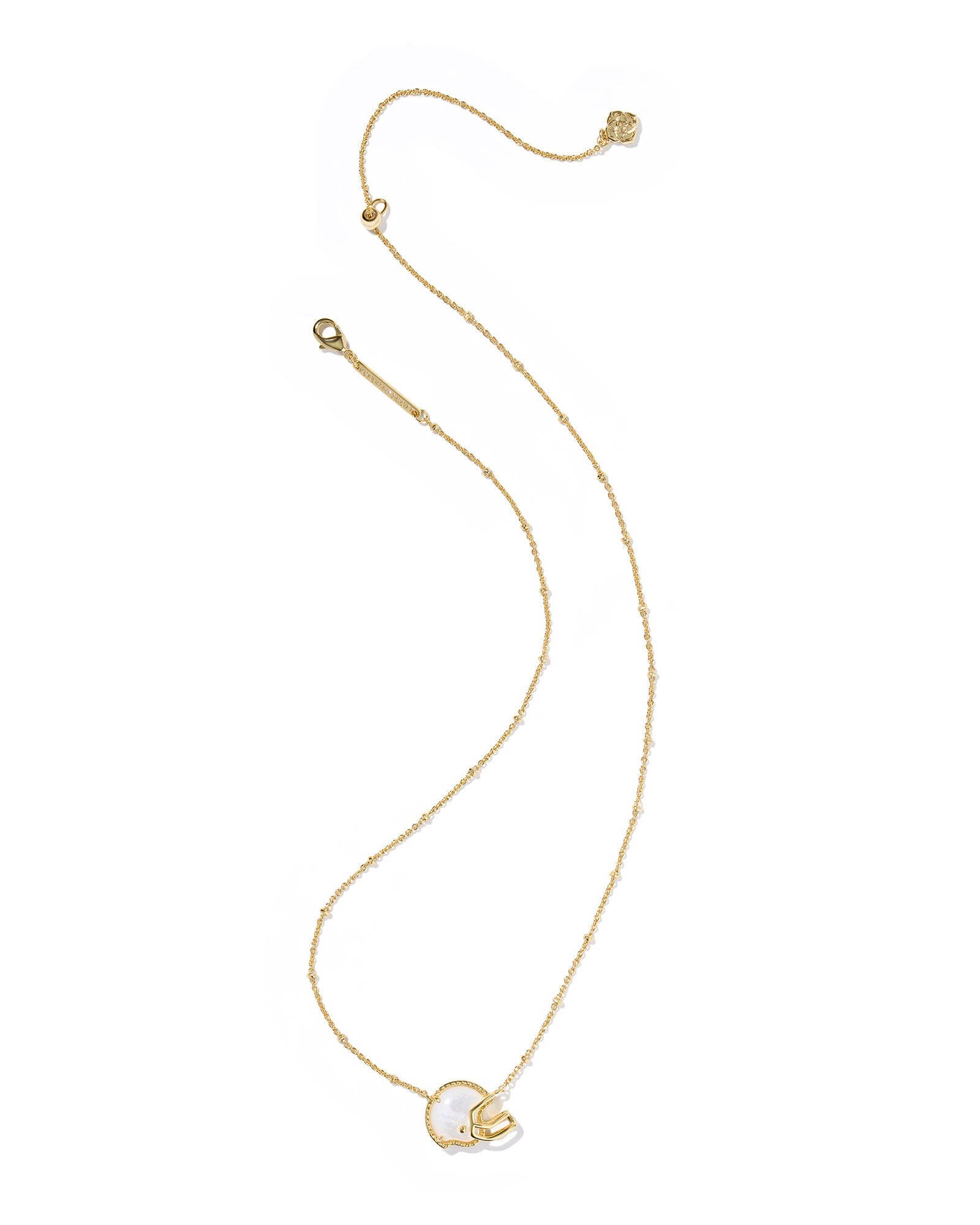 Kendra Scott Ivory Football Helmet Necklace-Gold-Jewelry-Dear Me Southern Boutique, located in DeRidder, Louisiana