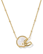 Kendra Scott Ivory Football Helmet Necklace-Gold-Jewelry-Dear Me Southern Boutique, located in DeRidder, Louisiana