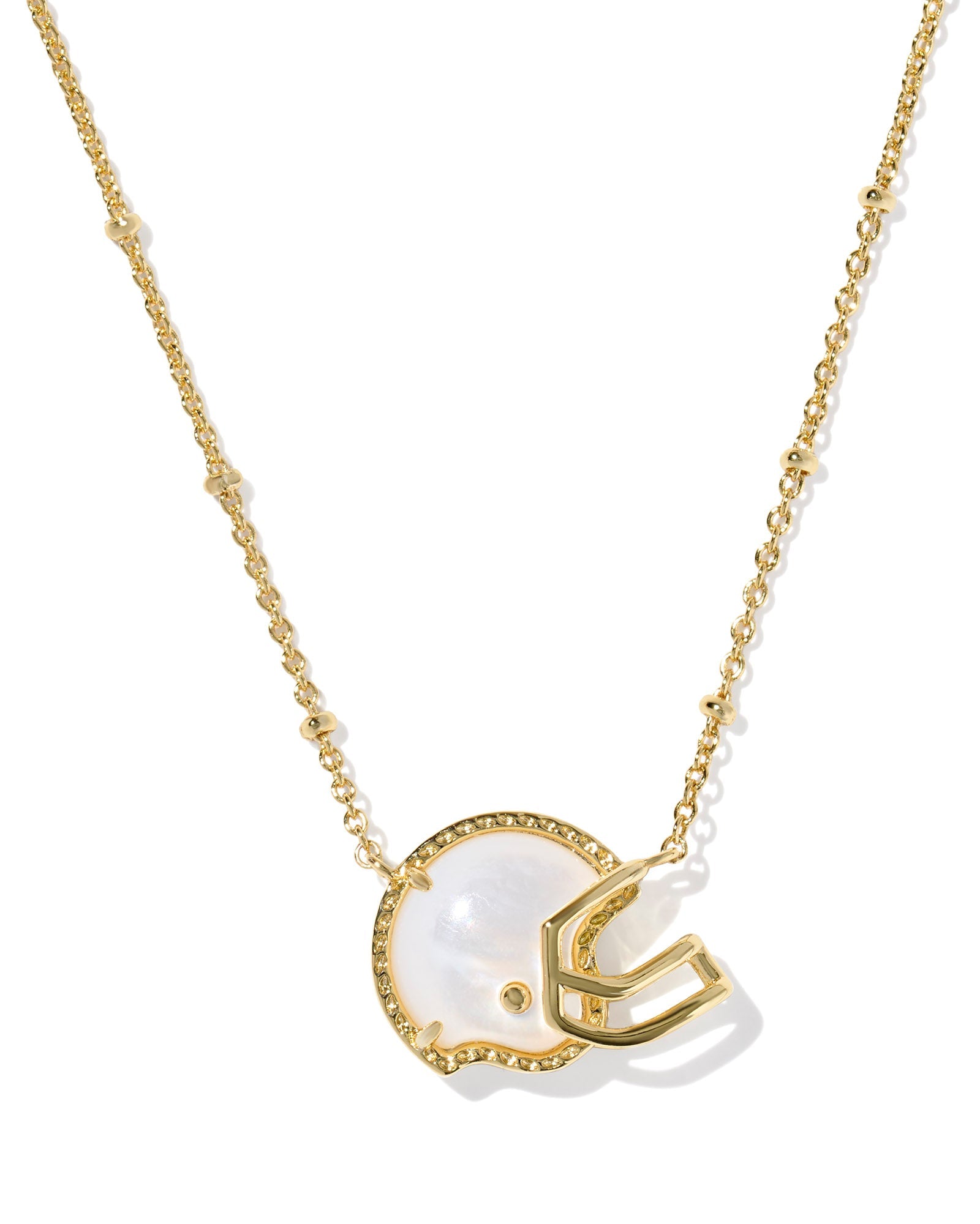 Kendra Scott Ivory Football Helmet Necklace-Gold-Jewelry-Dear Me Southern Boutique, located in DeRidder, Louisiana