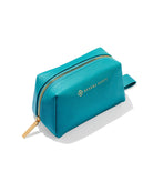 Kendra Scott Small Cosmetic Zip Case in Dark Turquoise-Makeup Bags-Dear Me Southern Boutique, located in DeRidder, Louisiana