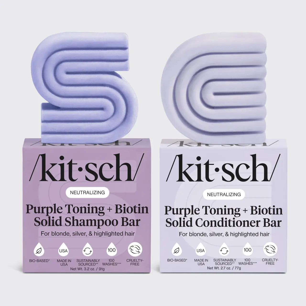 Kitsch Purple Shampoo & Conditioner Bars-Hair Care-Dear Me Southern Boutique, located in DeRidder, Louisiana