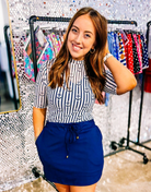 Kora Short Sleeve Mesh Top- Anchor Harbor-Mesh Top-Dear Me Southern Boutique, located in DeRidder, Louisiana