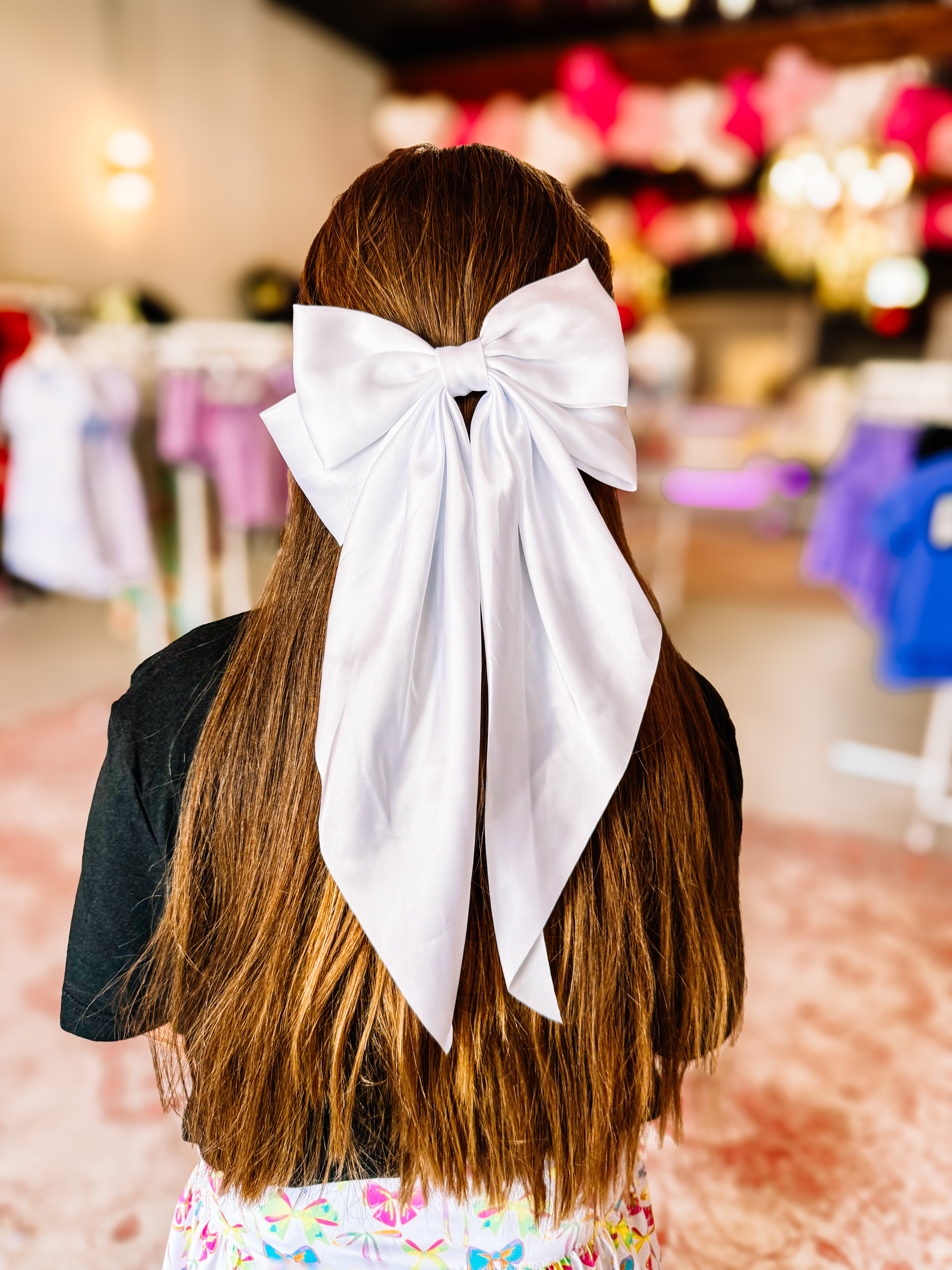 LOT #204 - LULU MAC Satin Coquette Bow Hair Barrette-JAG Hair Accessories-Dear Me Southern Boutique, located in DeRidder, Louisiana