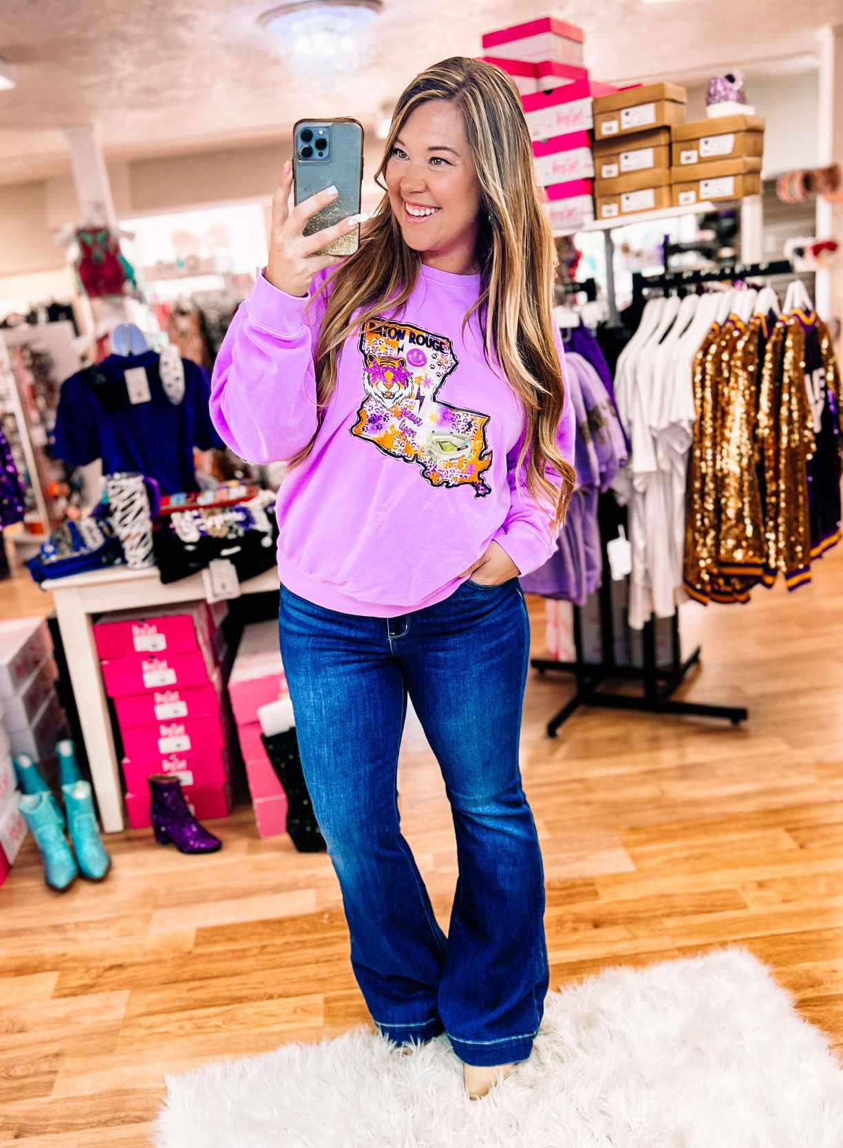 LOT #227 - Uptown Girl Trouser Flare Judy Blue Jeans-Jeans-Dear Me Southern Boutique, located in DeRidder, Louisiana