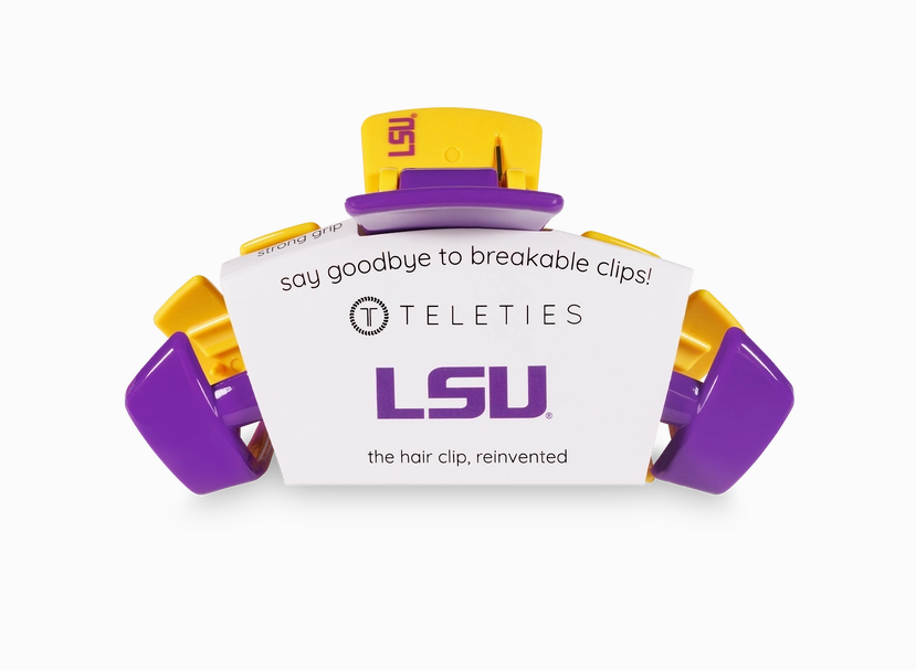 LSU Hair Clip - Medium-Hair Clips-Dear Me Southern Boutique, located in DeRidder, Louisiana