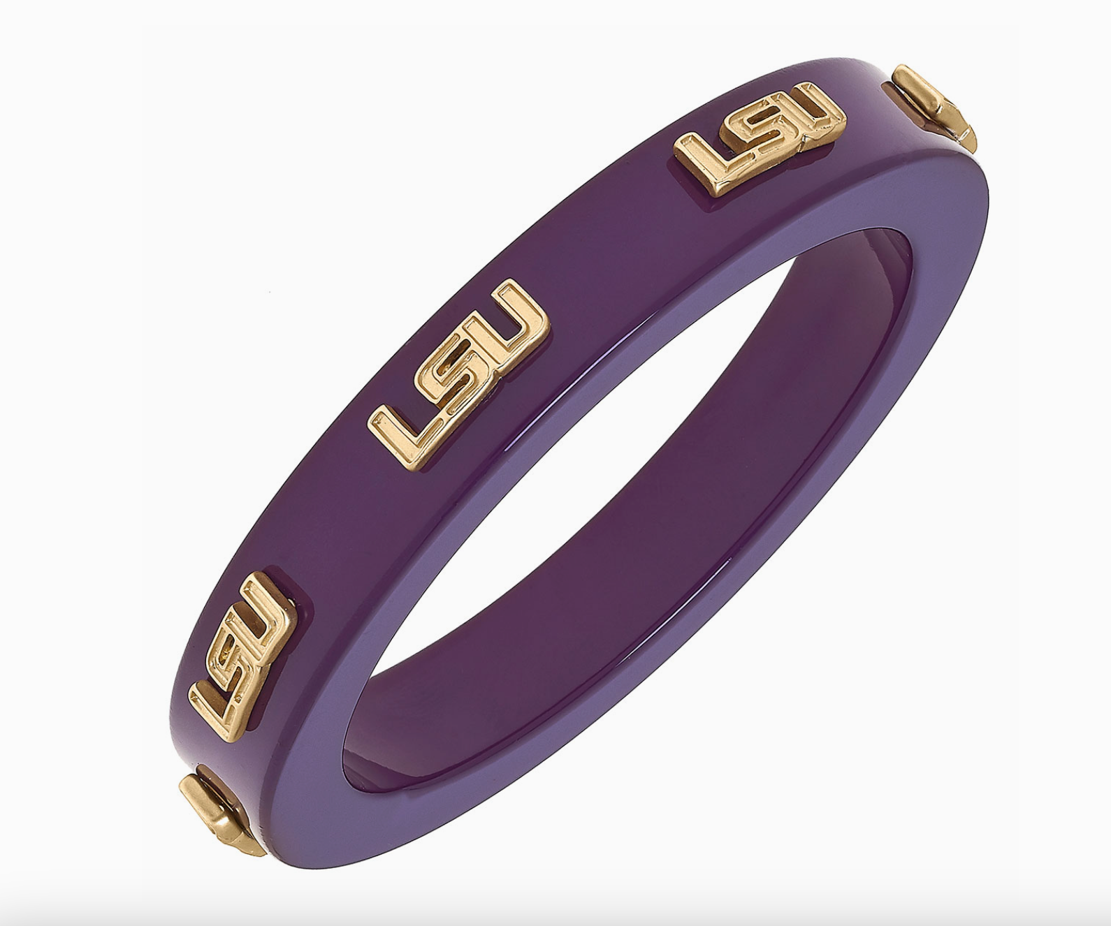 LSU Resin Logo Bangle-Game Day-Dear Me Southern Boutique, located in DeRidder, Louisiana