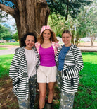 LULU MAC Stripe Me Lucky Rain Jacket-Pink/White-Outerwear/Jackets/Shackets-Dear Me Southern Boutique, located in DeRidder, Louisiana