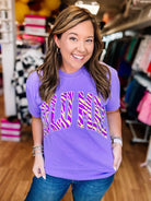 LULU MAC Tiger Stripe Comfort Tee-Tees-Dear Me Southern Boutique, located in DeRidder, Louisiana