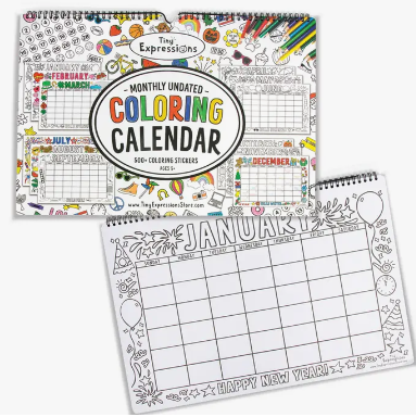 Large Kids Coloring Calendar-Gifts-Dear Me Southern Boutique, located in DeRidder, Louisiana