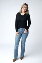 Larissa Long Sleeve - Black-Tops-Dear Me Southern Boutique, located in DeRidder, Louisiana