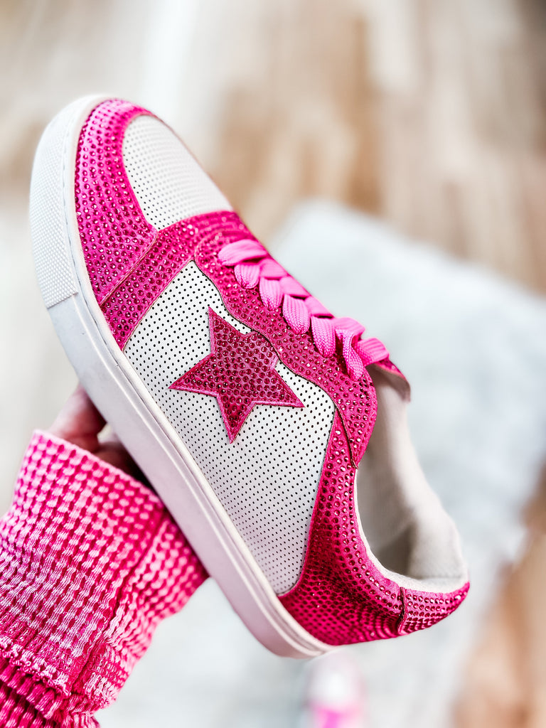 Legendary Sneakers - Fuchsia Crystals-Dear Me Southern Boutique, located in DeRidder, Louisiana