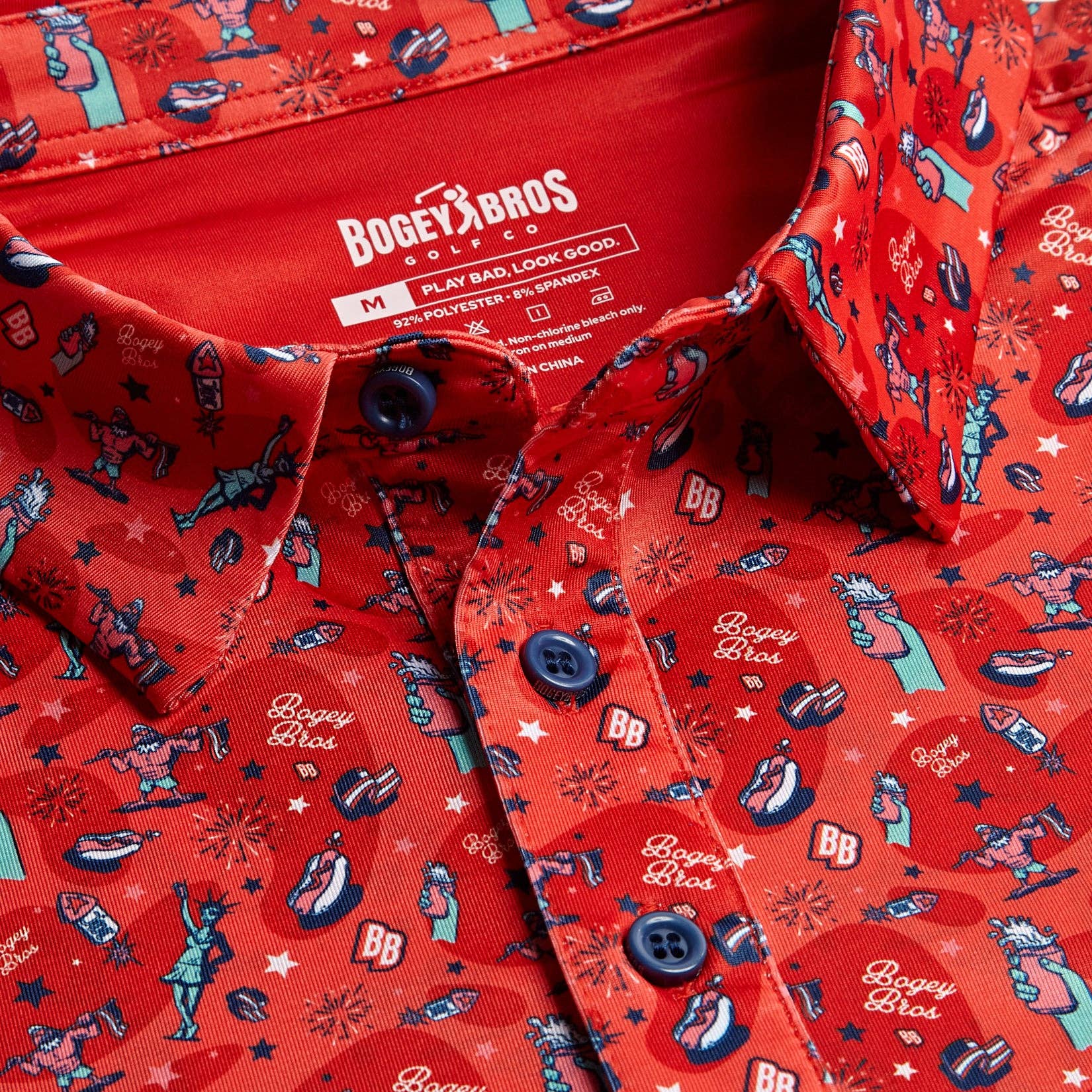 Leggy Liberty Polo-Tops-Dear Me Southern Boutique, located in DeRidder, Louisiana