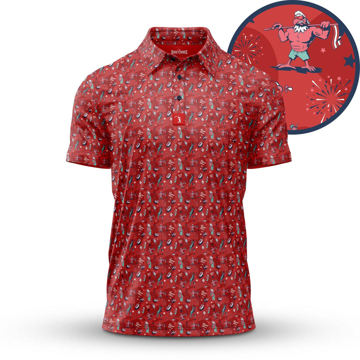 Leggy Liberty Polo-Tops-Dear Me Southern Boutique, located in DeRidder, Louisiana