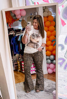 Leopard Luxe Flare Judy Blue-Jeans-Dear Me Southern Boutique, located in DeRidder, Louisiana