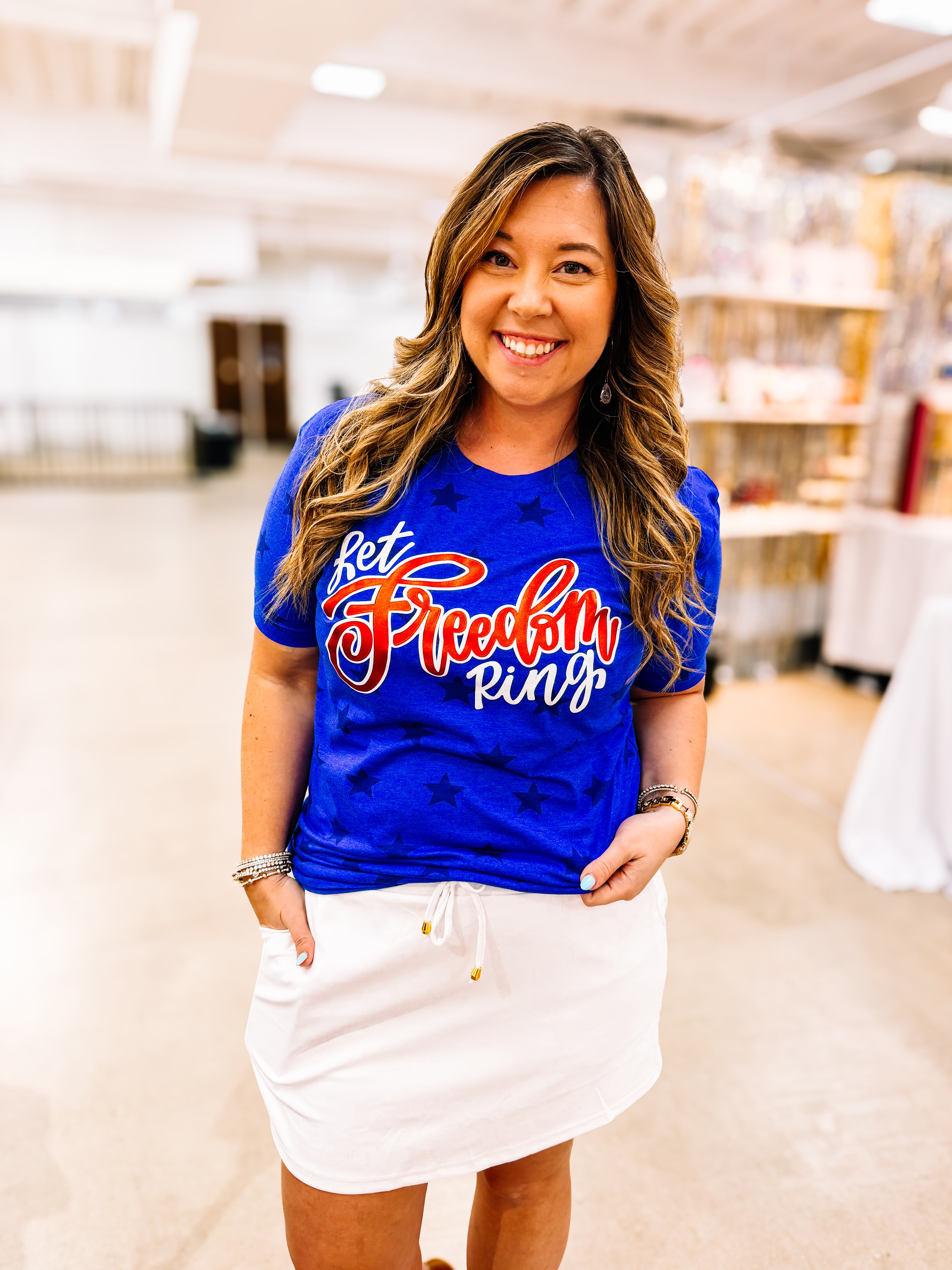 Let Freedom Ring Tee-Dear Me Southern Boutique, located in DeRidder, Louisiana