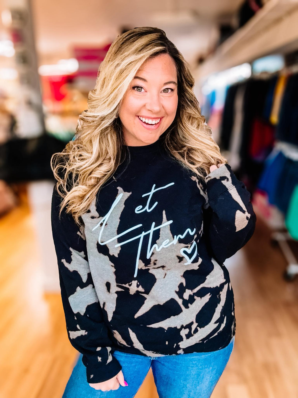 Let Them Bleached Sweatshirt-Sweatshirts-Dear Me Southern Boutique, located in DeRidder, Louisiana