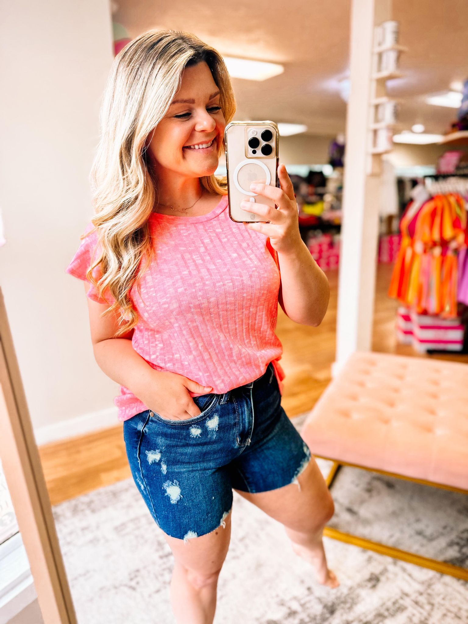 Let's Do Lunch Judy Blue Shorts-Shorts-Dear Me Southern Boutique, located in DeRidder, Louisiana