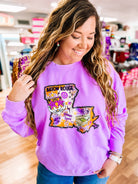 Let's Geaux Girls Louisiana Pullover-Sweaters-Dear Me Southern Boutique, located in DeRidder, Louisiana