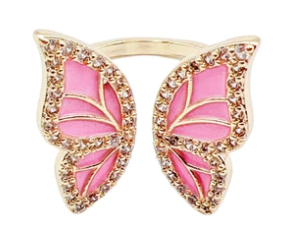 Light Pink Butterfly Ring-Jewelry-Dear Me Southern Boutique, located in DeRidder, Louisiana