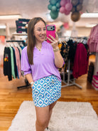 Linley 3/4 Sleeve Top- Orchid-Tops-Dear Me Southern Boutique, located in DeRidder, Louisiana
