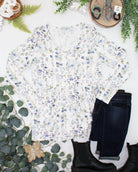 Long Sleeve Sarah Ruffle Top - Olive Meadow-Tops-Dear Me Southern Boutique, located in DeRidder, Louisiana