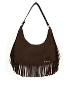 Loretta Suede Fringe Slouchy Bag-Presales-Dear Me Southern Boutique, located in DeRidder, Louisiana