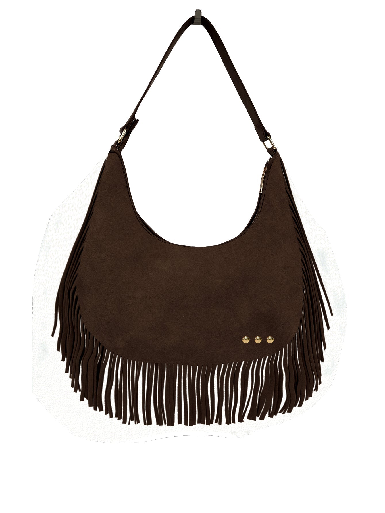 Loretta Suede Fringe Slouchy Bag-Shoulder Bag-Dear Me Southern Boutique, located in DeRidder, Louisiana
