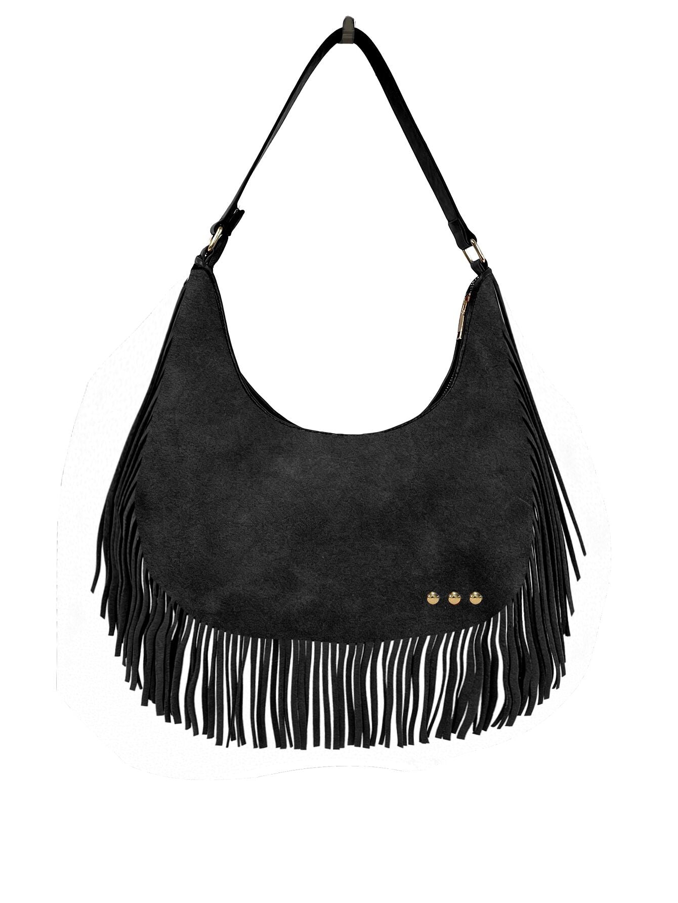 Loretta Suede Fringe Slouchy Bag-Shoulder Bag-Dear Me Southern Boutique, located in DeRidder, Louisiana