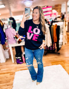 LOVE Luxe Chenille Pullover-Blouses-Dear Me Southern Boutique, located in DeRidder, Louisiana