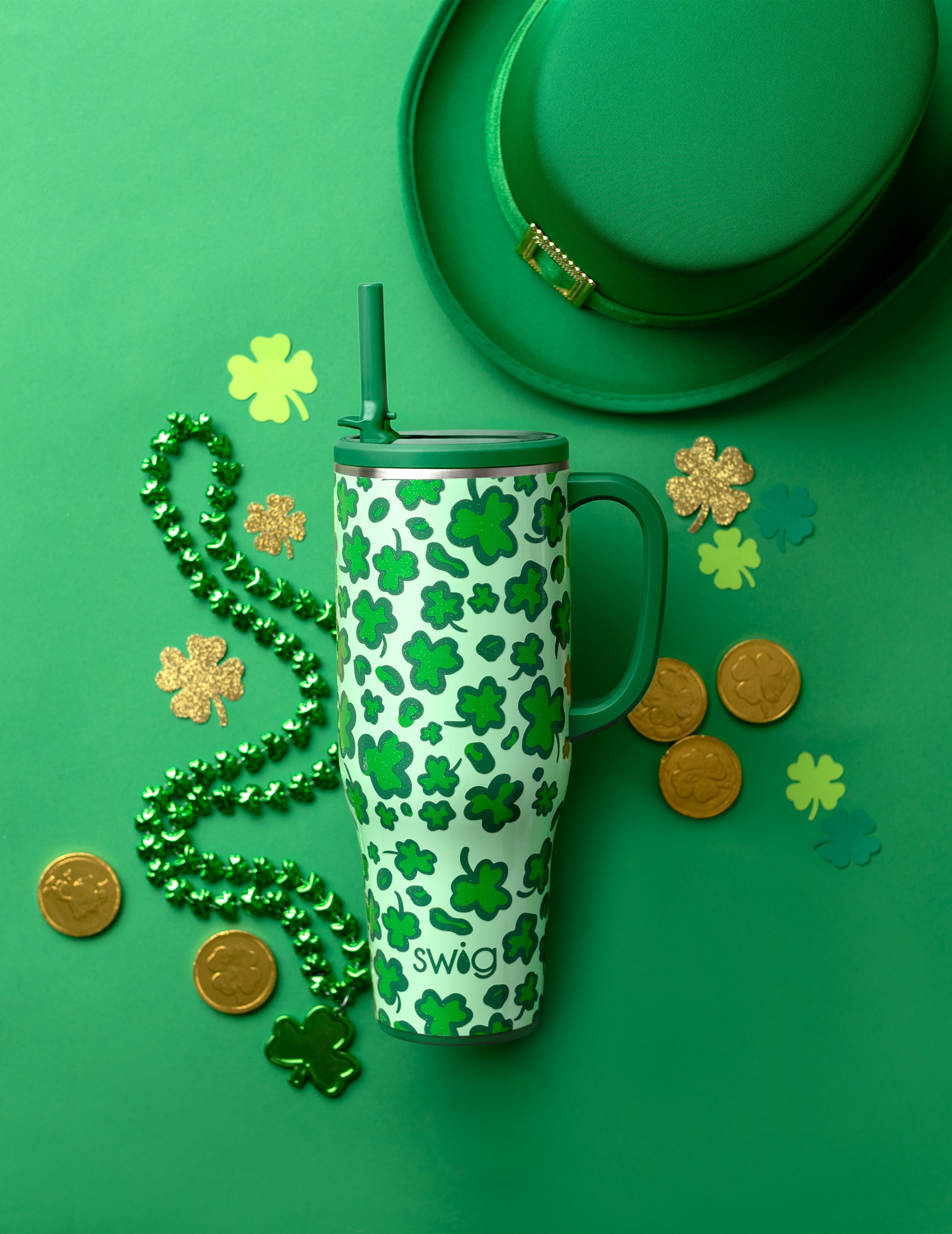 Lucky Leopard Swig Mega Mug Jr. 30oz-Drinkwear-Dear Me Southern Boutique, located in DeRidder, Louisiana